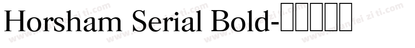 Horsham Serial Bold字体转换
